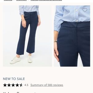 Kelsey flare jcrew pants navy tall size 4